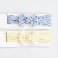 Baby Headband Comfy Wide Bow 2pcs(TBHB8600)